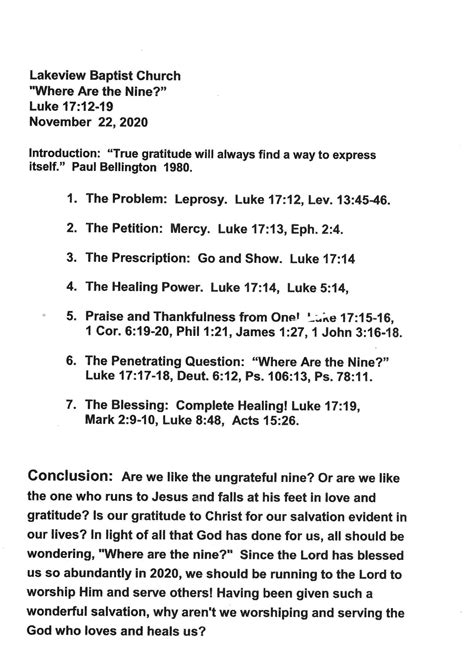 Pastor John's <b>Sermon</b> <b>Outlines</b>. . Short powerful baptist sermon outlines